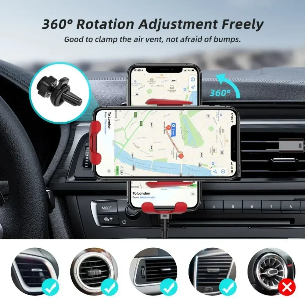 FASHION 15W Hızlı araba şarj ve telefon tutucu