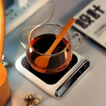 USB Taşınabilir Akıllı Kahve Isıtıcı – 3 Kademeli Sıcaklık Ayarlı, Ev ve Ofis Masası İçin Elektrikli İçecek Isıtıcı