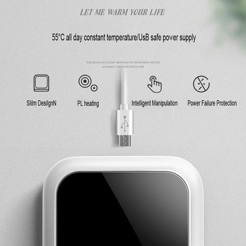 USB Taşınabilir Akıllı Kahve Isıtıcı – 3 Kademeli Sıcaklık Ayarlı, Ev ve Ofis Masası İçin Elektrikli İçecek Isıtıcı