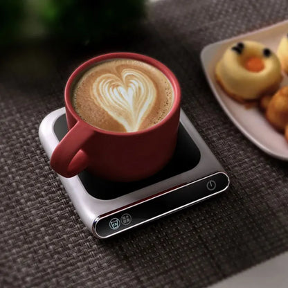 USB Taşınabilir Akıllı Kahve Isıtıcı – 3 Kademeli Sıcaklık Ayarlı, Ev ve Ofis Masası İçin Elektrikli İçecek Isıtıcı